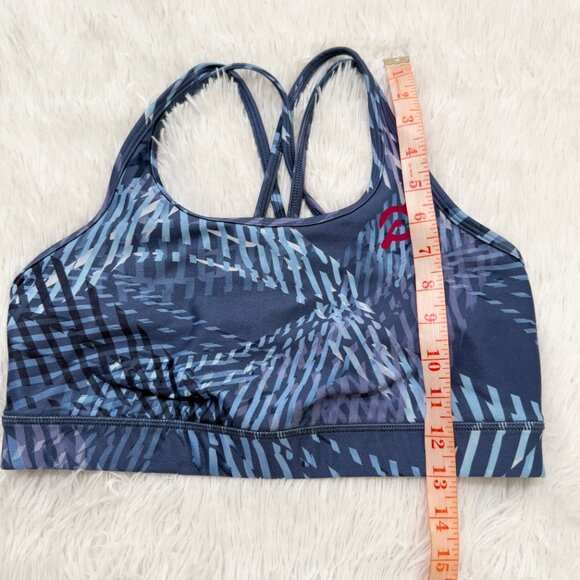 Women Peloton WITH Wear It To Heart Zepheria Strappy Sports Bra Blue Large - Picture 5 of 8